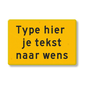 Omleidingsbord - tekstbord geel 60x40